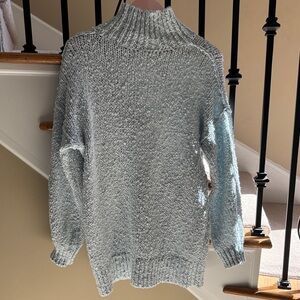 Anthropologie Soft Blue Textured Sweater